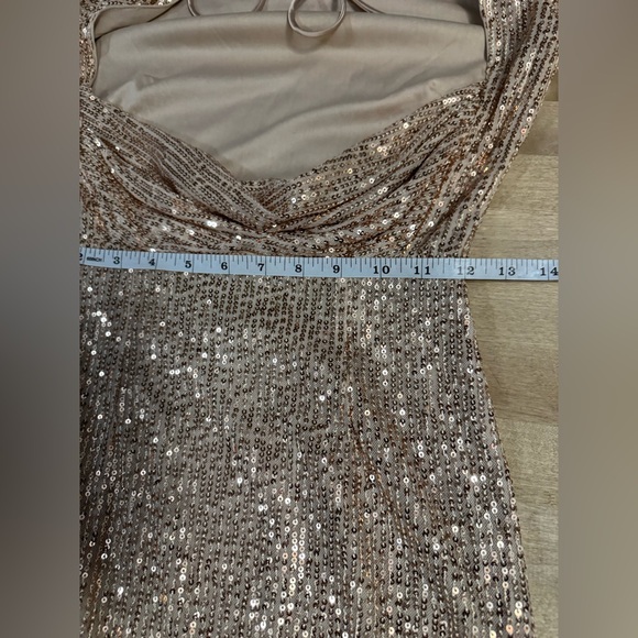 NWT Hello Molly Blind Your Eyes Dress in gold - Picture 9 of 13